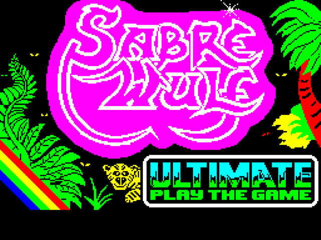 Sabre Wulf title screen for ZX Spectrum